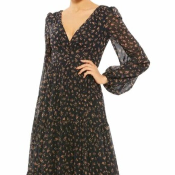 Mac Duggal Floral Tiered Gown Size 2 New NWT - Picture 3 of 8